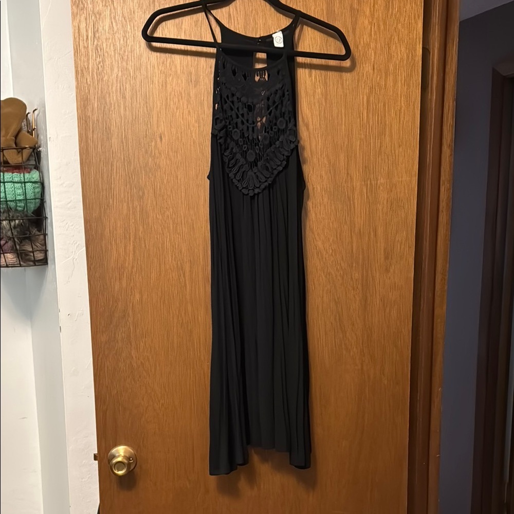 Black Halter Backless Sundress for Night Out - Picture 2 of 5